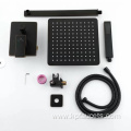 Square Matte Black Wall Mount Brass Shower Faucet